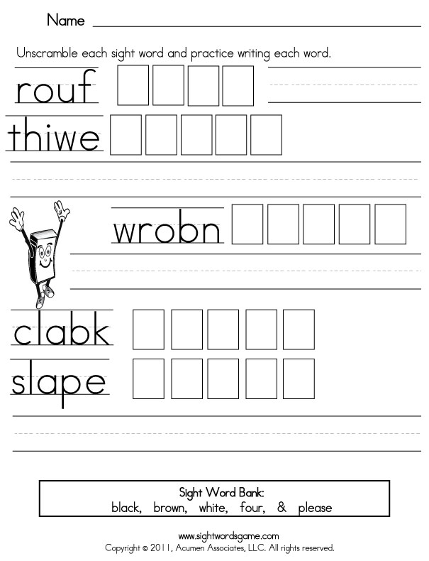 Sight-Word-Worksheets-Primer-Scramble-7