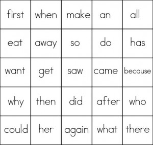 Sight Word Bingo Card 5 (List 3) - Sight Words, Reading, Writing ...