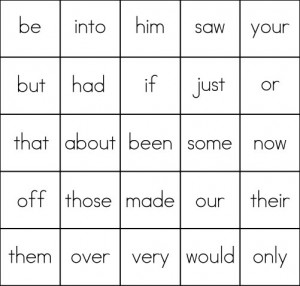 Sight Word Bingo Card 1 (List 4) - Sight Words, Reading, Writing ...