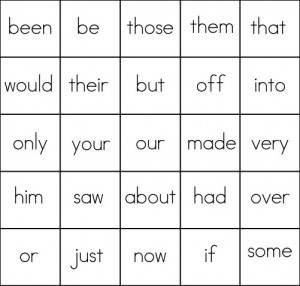 Sight Word Bingo Card 3 (List 4) - Sight Words, Reading, Writing ...