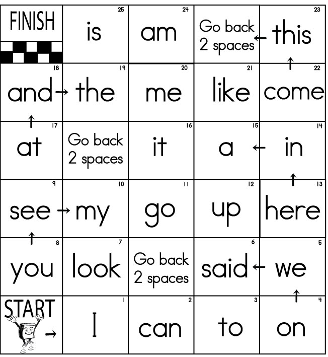 Sight Word Board Games Sight Words, Reading, Writing, Spelling