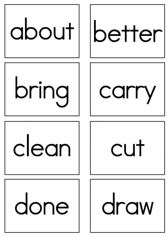 Dolch Sight Words Flash Cards Third Grade Sight Words Reading Writing Spelling Worksheets