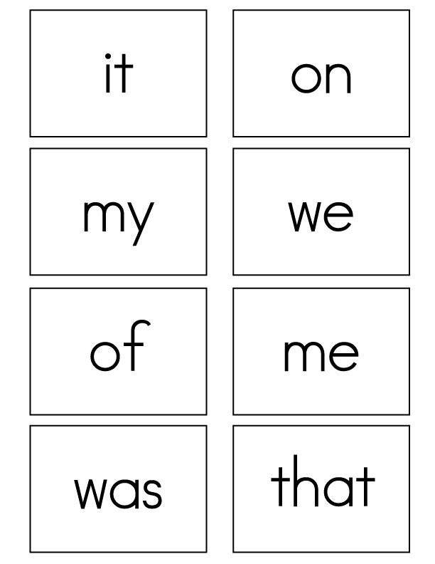 Sight Word Games: Musical Chairs - Sight Words, Reading, Writing ...