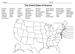 USA States - Sight Words, Reading, Writing, Spelling & Worksheets