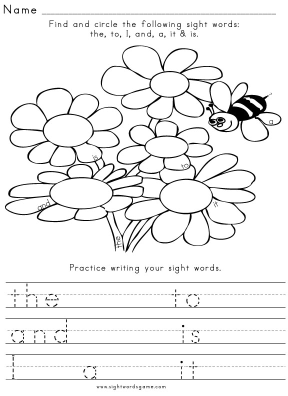 sight words worksheets perfect exercise to supplement a lesson