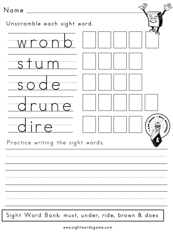 Ms. Harris' Sight Word List - Sight Words, Reading, Writing, Spelling ...