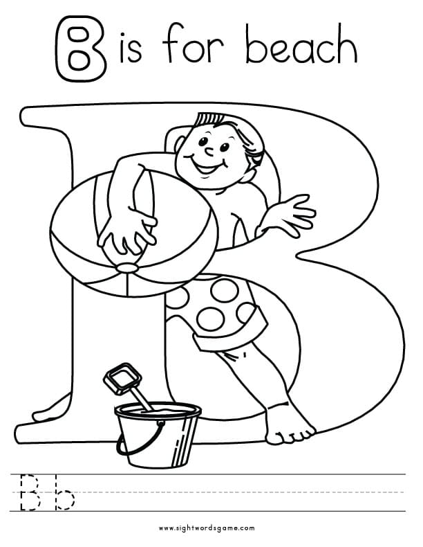 Alphabet Coloring Pages Sight Words Reading Writing