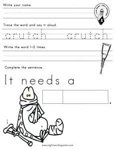 -UTCH Word Family - Sight Words, Reading, Writing, Spelling & Worksheets